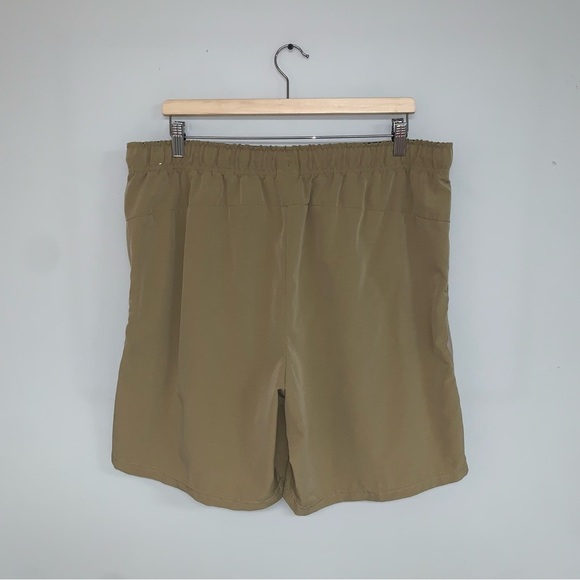 Nike Vintage Athletic Shorts Tan Beige Black Swoosh  Logo Men’s Size 2XL/XXL‎ - Picture 5 of 8